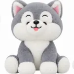 Cute Gray Husky Plush Toy
