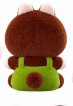 Brown Labubu Plush Toy with Green Overalls - Image 3