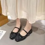 Vintage Polka Dot Mary Jane Ballet Flats - Image 4