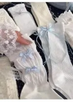 Balletcore Bow Mid-Calf Socks - Image 2