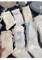 Balletcore Bow Mid-Calf Socks - Image 5