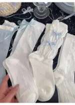Balletcore Bow Mid-Calf Socks - Image 8