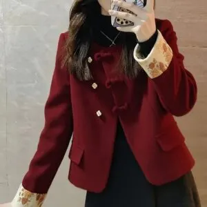 Button Front Blazer Jacket