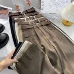 Waist Wide Leg Tailored Trousers