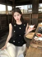 Flower Spaghetti Strap Cami Top