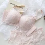 Lace Wireless Push-Up Bra and Panty Set - Image 2