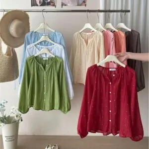 Polka Dot Lightweight Sunscreen Shirt