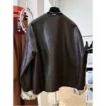 Reversible Chinese Print PU Leather Jacket - Image 2