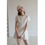 Sweet White Peter Pan Collar Mini Dress - Image 4