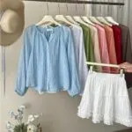 Polka Dot Lightweight Sunscreen Shirt - Image 3