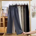 Waist Wide Leg Tailored Trousers - Image 4