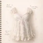 Lace Trim V-Neck Puff Sleeve Blouse - Image 4