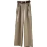 Waist Wide Leg Tailored Trousers - Image 5