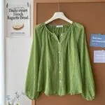 Polka Dot Lightweight Sunscreen Shirt - Image 7