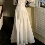 Embroidered Lace Top & A-Line Skirt Set - Image 3