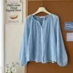 Polka Dot Lightweight Sunscreen Shirt - Image 9