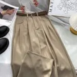 Waist Wide Leg Tailored Trousers - Image 2