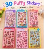 Cute 3D Puffy Cartoon Stickers | Kawaii Waterproof Decorative Stickers for Kids & Stationery - Image 5