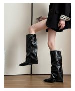 Triple-Buckle Pointed-Toe Knee-High Boots - Image 7