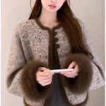 Women’s Contrast-Trim Textured Knit Cardigan - Image 4