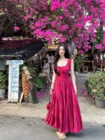 Women’s Seaside Waist Fit Camisole Maxi Dress - Image 9