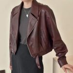 European Style Lapel Short PU Leather Jacket for Women - Petite Fit, Street Style - Image 5