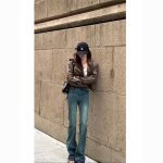 European Style Lapel Short PU Leather Jacket for Women - Petite Fit, Street Style - Image 2