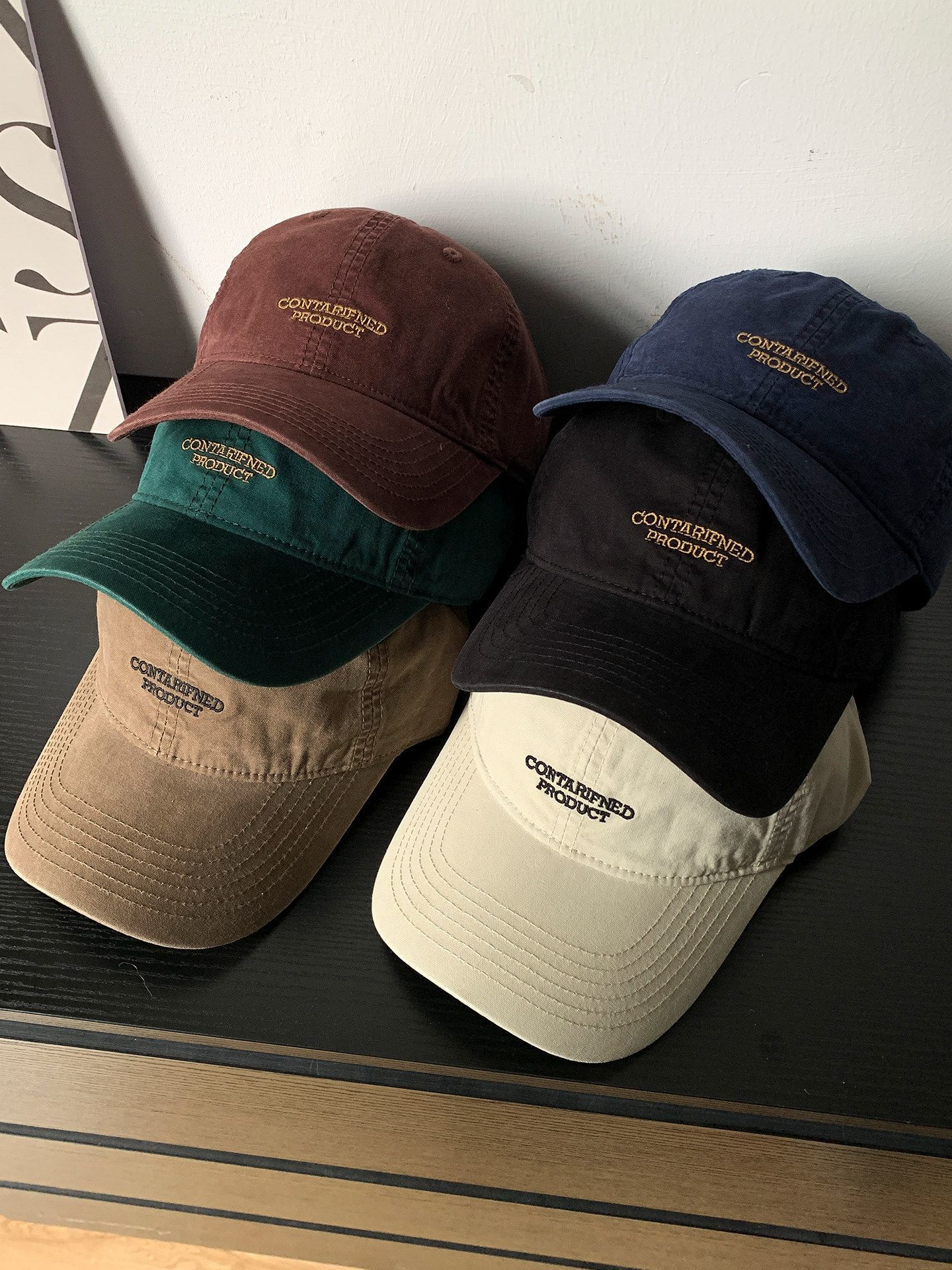 Main Images2 Embroidered Letter Baseball Cap - Image 1