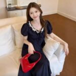 Lace Sleeve Top & A-Line Maxi Skirt Co-Ord Set - Image 6