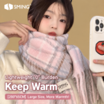 Plaid Shoulder Wrap Scarf - Image 3