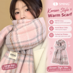 Plaid Shoulder Wrap Scarf