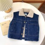 Thick Fleece-Lined Denim Vest - Image 3