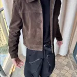 Suede Lapel Safari Jacket