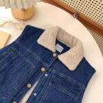 Thick Fleece-Lined Denim Vest - Image 2