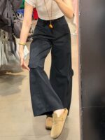 High-Waist Multi-Pocket Cargo Wide-Leg Pants - Image 4