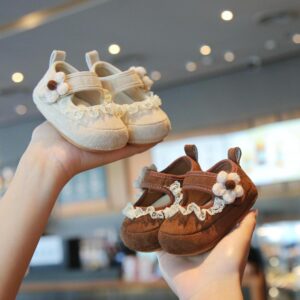 Soft Sole First Walker Shoes for Baby Girls – Non-Slip Princess Walking Shoes