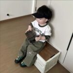 Boys Color Block Letter Print Turn-Down Collar Jacket - Image 6