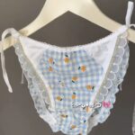 Wireless Plaid Triangle Bra Set - Image 6