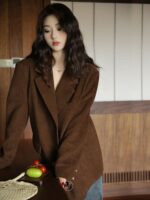 Relaxed French-Style Casual Suit Jacket - Image 7