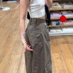High-Waist Multi-Pocket Cargo Wide-Leg Pants - Image 8