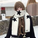 Star Pattern Soft Knit Winter Scarf - Image 8