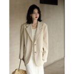 Relaxed French-Style Casual Suit Jacket - Image 8