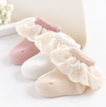 Baby Girls Cotton Lace Trim Non-Slip Ankle Socks - Image 7
