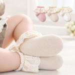 Baby Girls Cotton Lace Trim Non-Slip Ankle Socks - Image 6