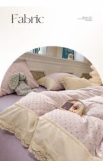 French Lace Trim Cotton Bedding Set - Image 2