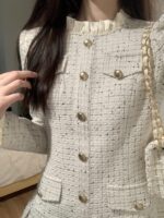 French Style Elegant Floral Mini Dress - Image 5