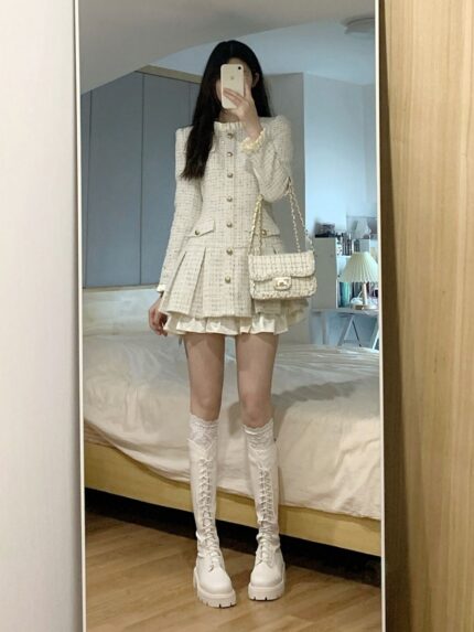 French Style Elegant Floral Mini Dress