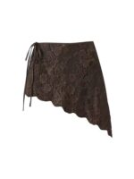 Lace Tie-Up Layered Mini Skirt - Image 2
