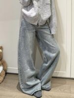 Rhinestone High-Waist Straight-Leg Jeans - Image 4
