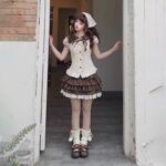 High Waist Lace Bow Mini Skirt - Image 6